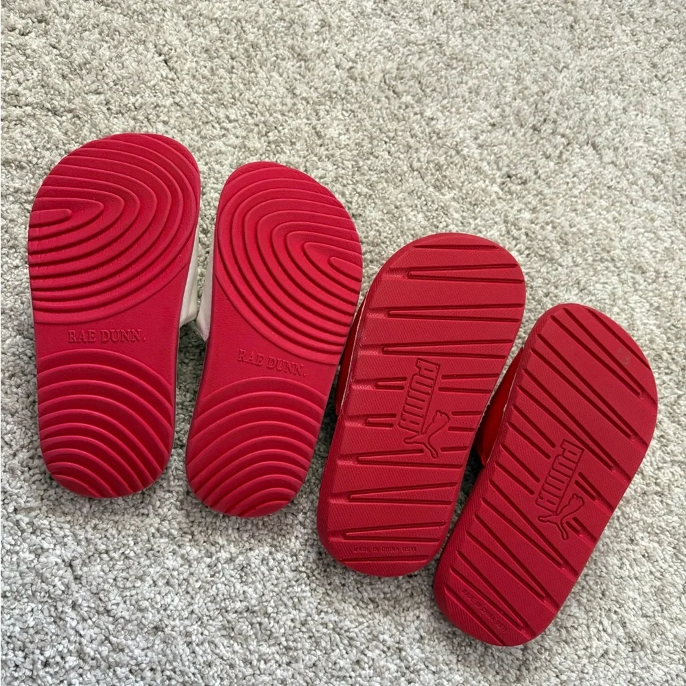PUMA and RAE DUNN Kids' toddler boy girl Slide Sandals size 11-13 bundle 2 pairs